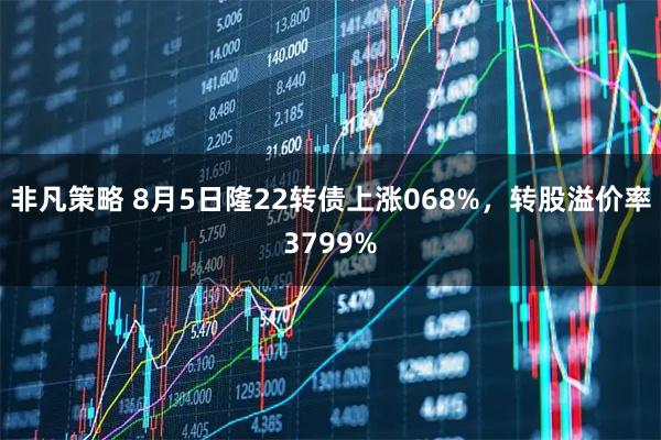 非凡策略 8月5日隆22转债上涨068%，转股溢价率3799%
